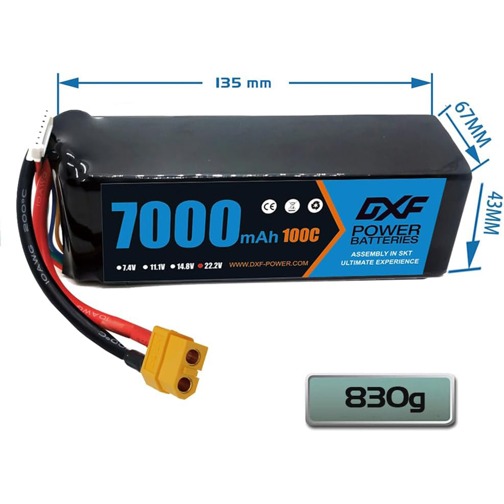 Pin Graphene DXF 6S Lipo 10000 - đánh giá và giá 6S Lipo Battery 22.2V 5000Mah