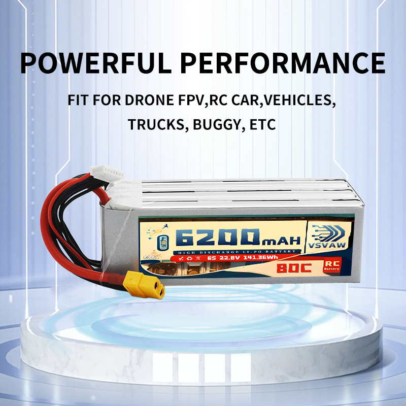 Upgraded VSVAW 6S 22.8V 80C/16 - đánh giá và giá 6S Lipo Battery 22.2V 5000Mah