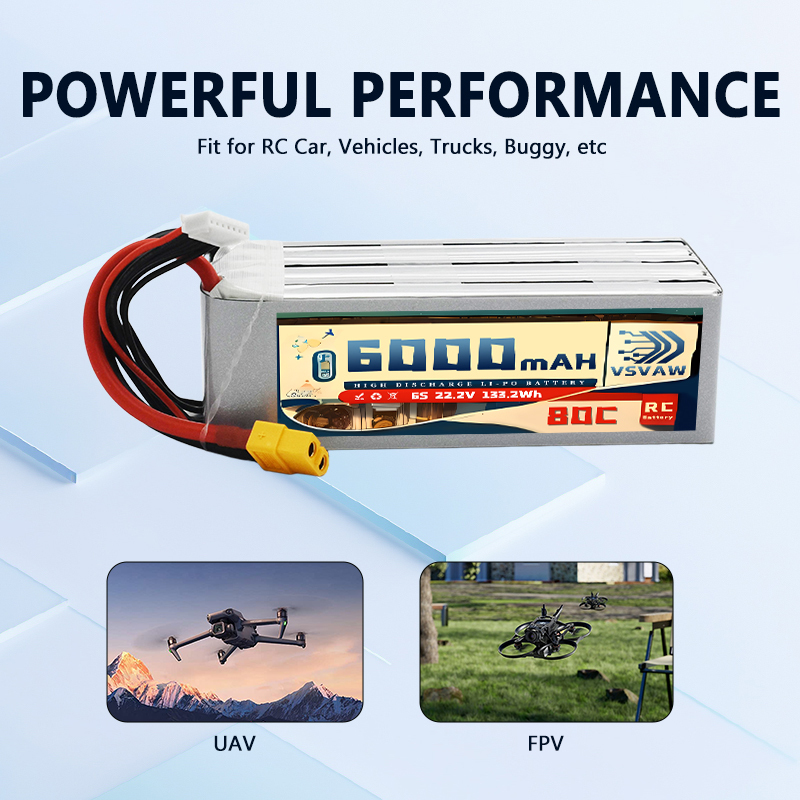 VSVAW 6S Lipo Battery 6000mAh  - đánh giá và giá 6S Lipo Battery 22.2V 5000Mah