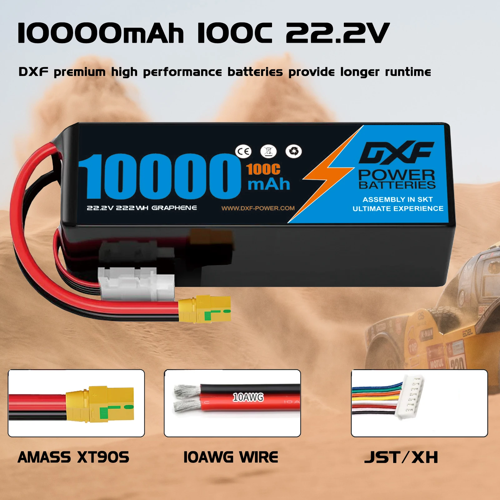 Pin Lipo DXF 6S 22.2V 100C 100 - đánh giá và giá 6S Lipo Battery 22.2V 5000Mah