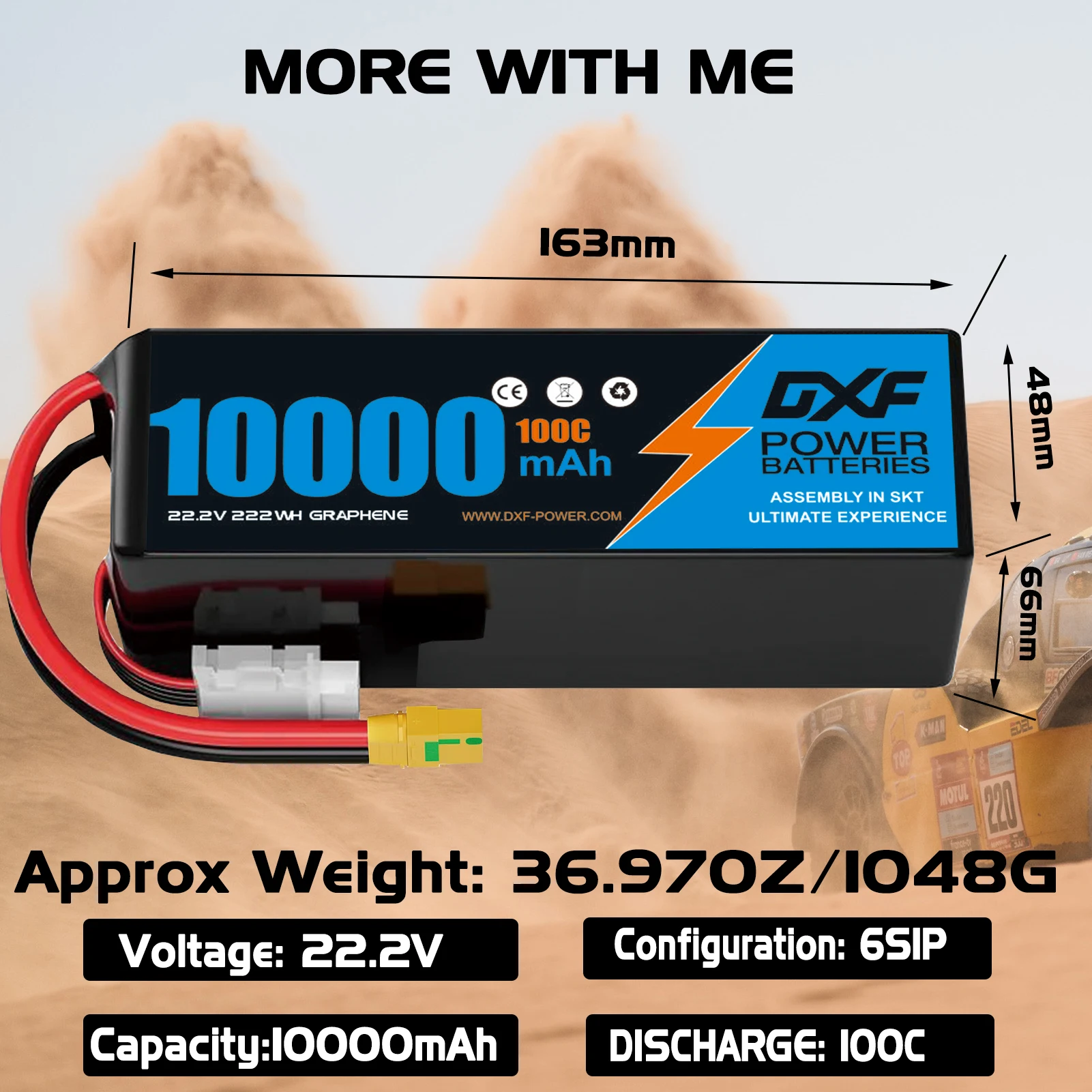 Pin Lipo DXF 6S 22.2V 100C 100 - đánh giá và giá 6S Lipo Battery 22.2V 5000Mah