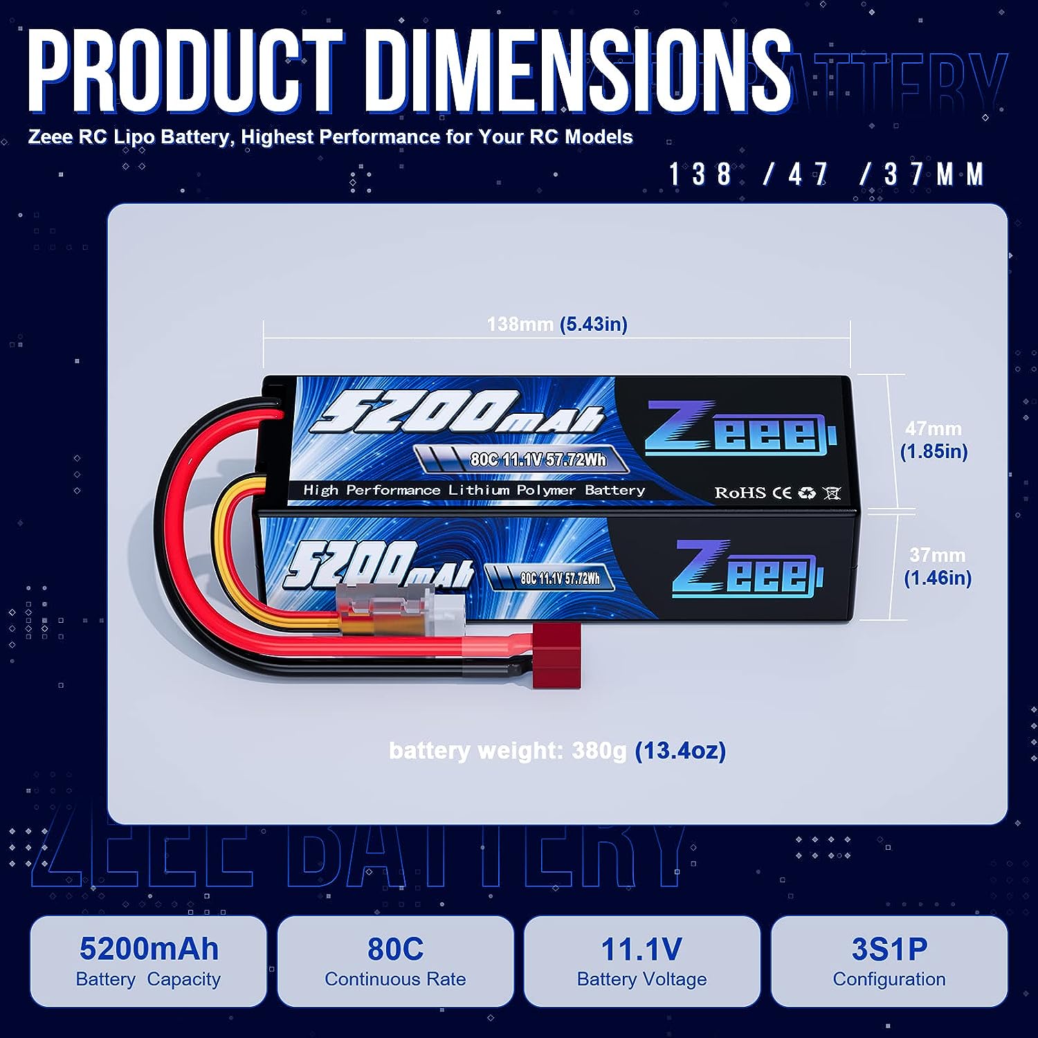 1/2pcs Zeee 3S 5200mAh Lipo Ba - đánh giá và giá 6S Lipo Battery 22.2V 5000Mah