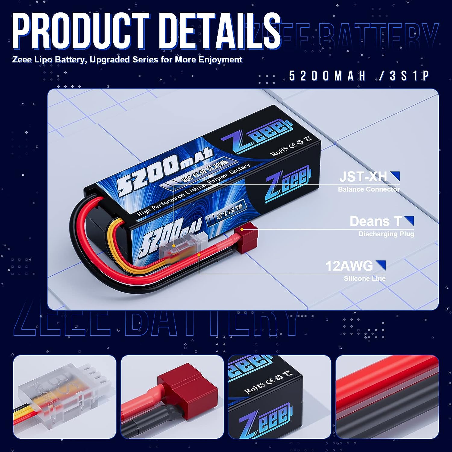 1/2pcs Zeee 3S 5200mAh Lipo Ba - đánh giá và giá 6S Lipo Battery 22.2V 5000Mah