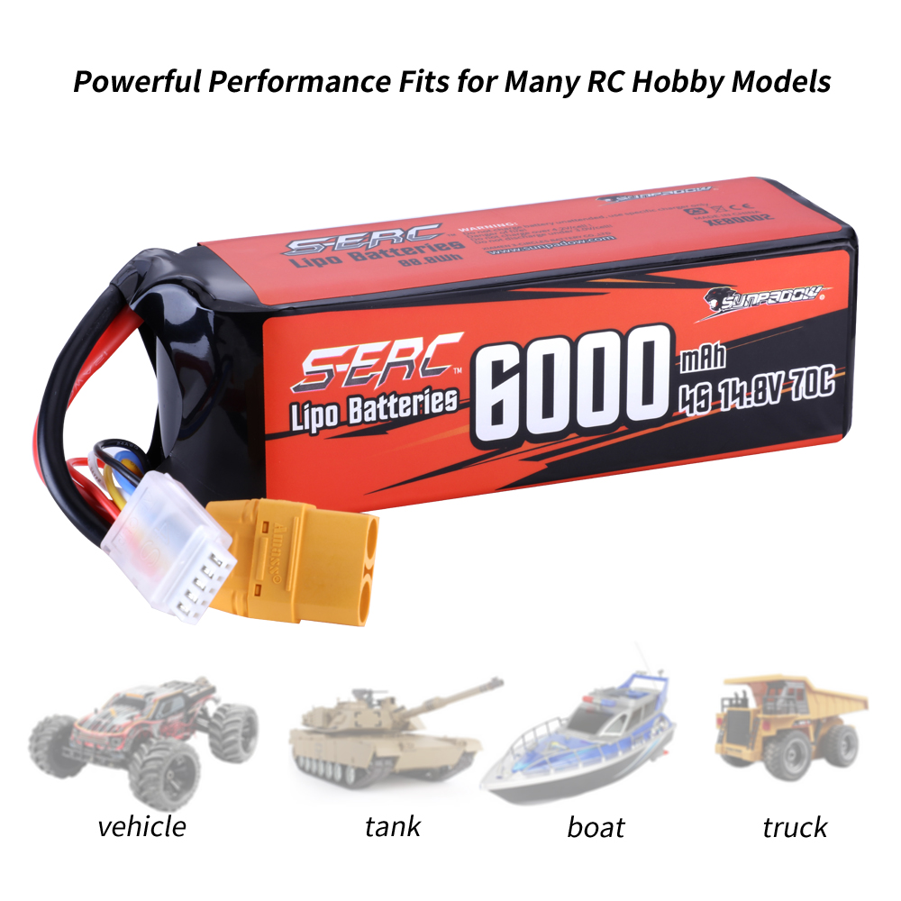 Pin Lipo SUNPADOW 4S 14.8V 600 - đánh giá và giá 4S Lipo Battery 14.8V 6000Mah