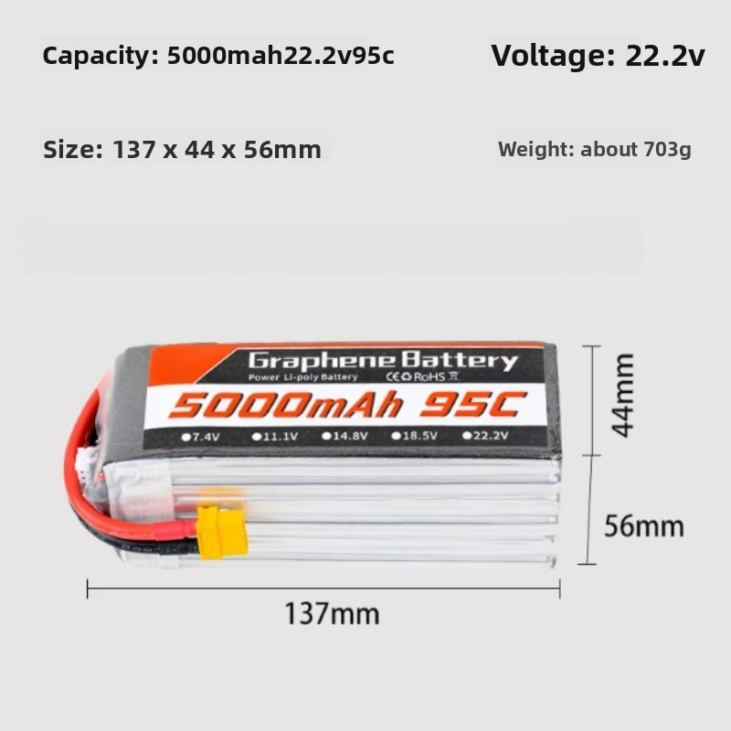 Pin Lipo Graphene 5000mAh 6S 2 - đánh giá và giá 6S Lipo Battery 22.2V 5000Mah